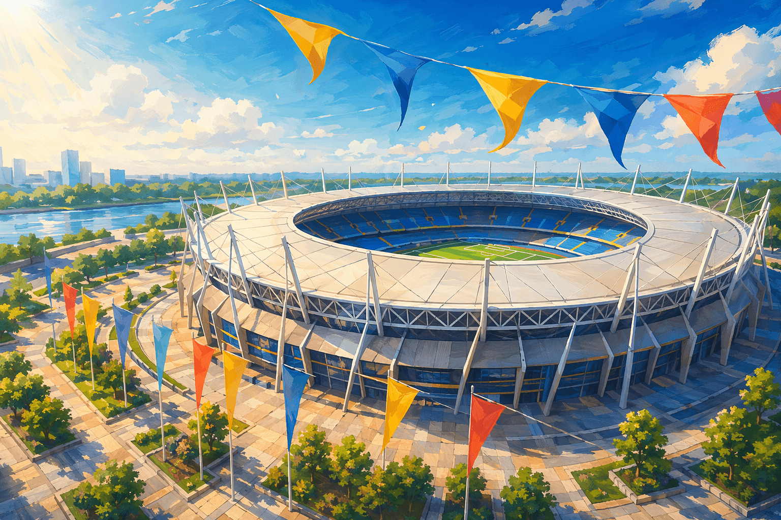 Soccer complex opening - illustration, Jake Team LLC