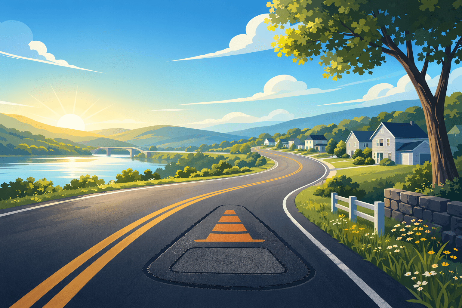 Road repair - illustration, Jake Team LLC