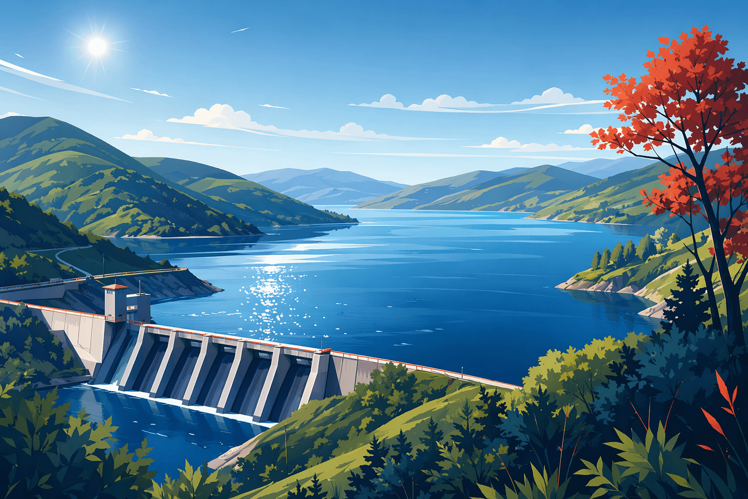 Water infrastructure - illustration, Jake Team LLC