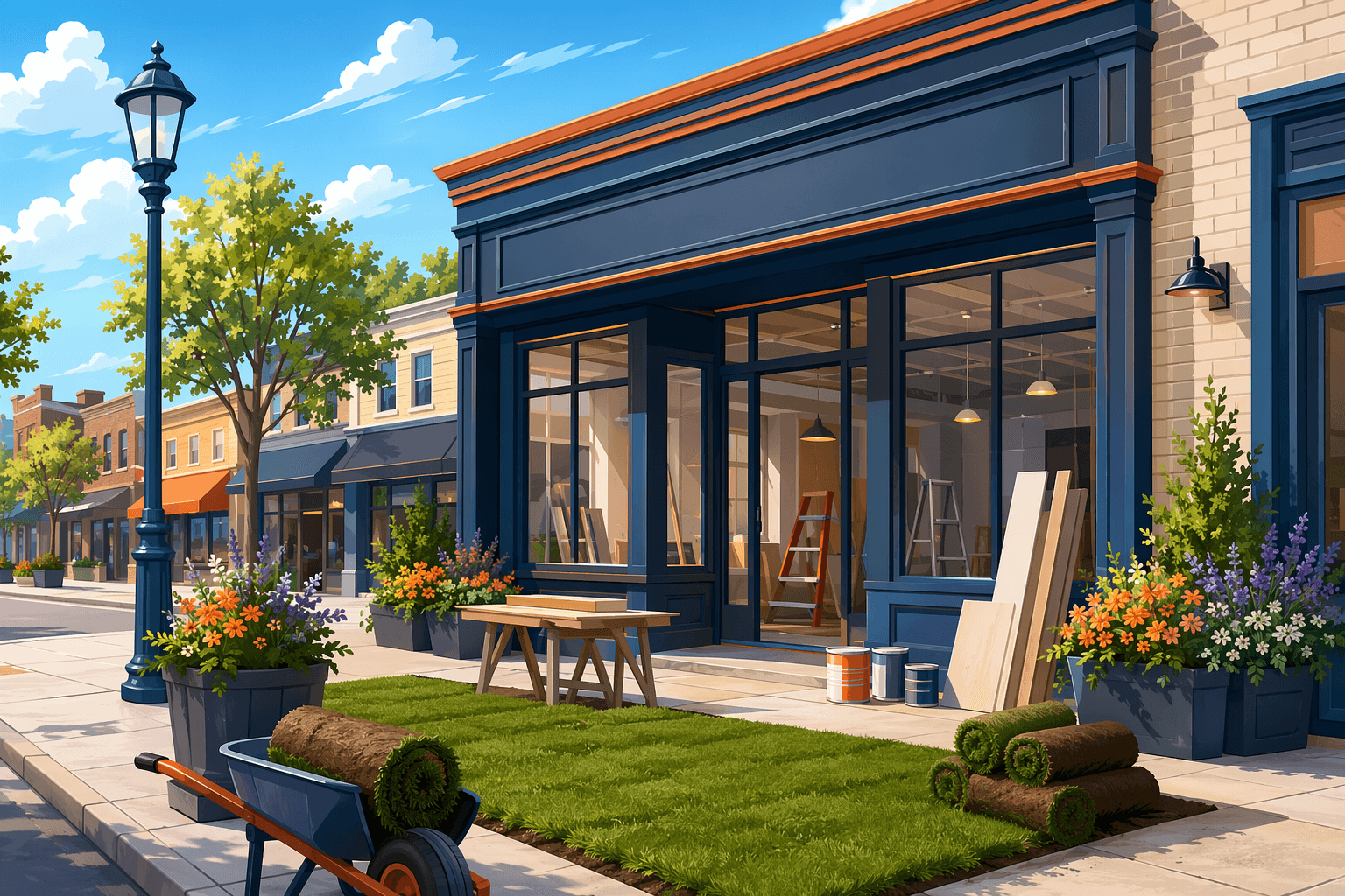 Town Center Construction - illustration, Jake Team LLC
