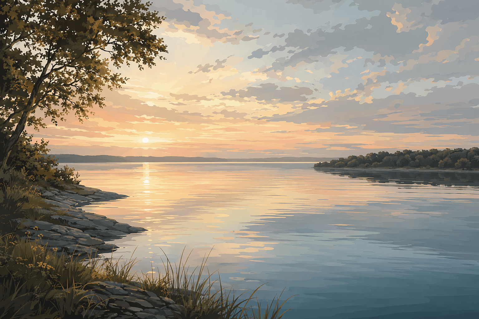 Arlington Lake - illustration, Jake Team LLC