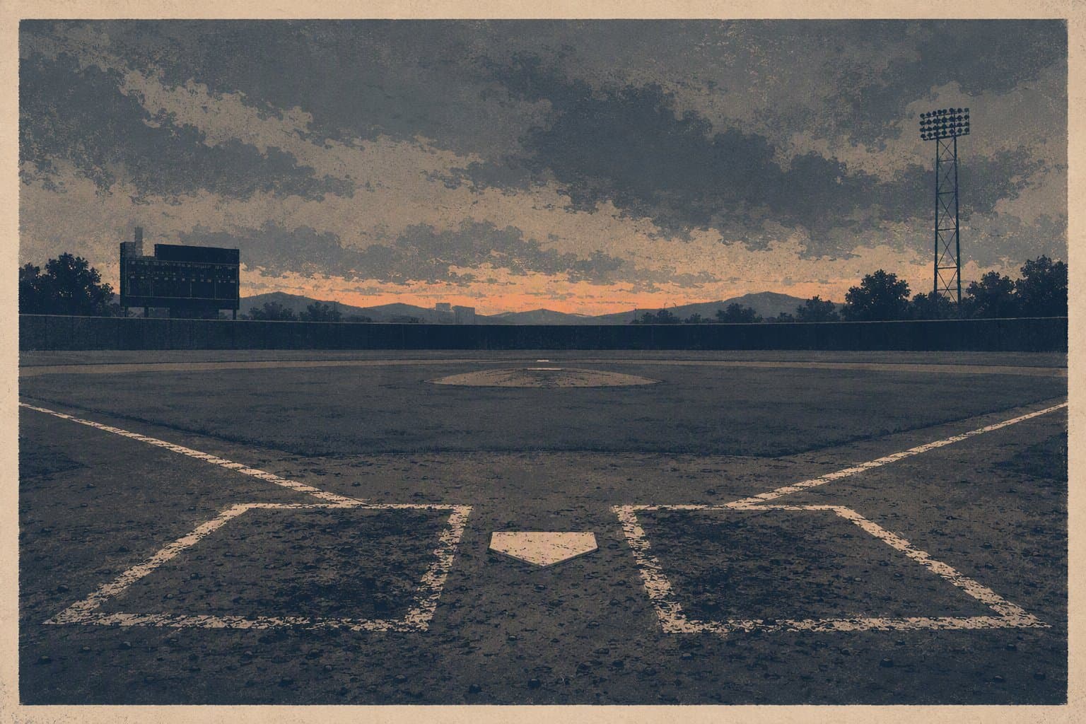 empty baseball stadium - illustration, Jake Team LLC