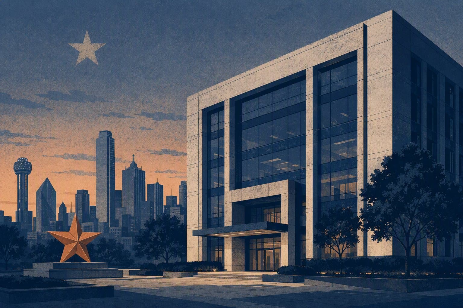NYSE Texas Opening - illustration, Jake Team LLC