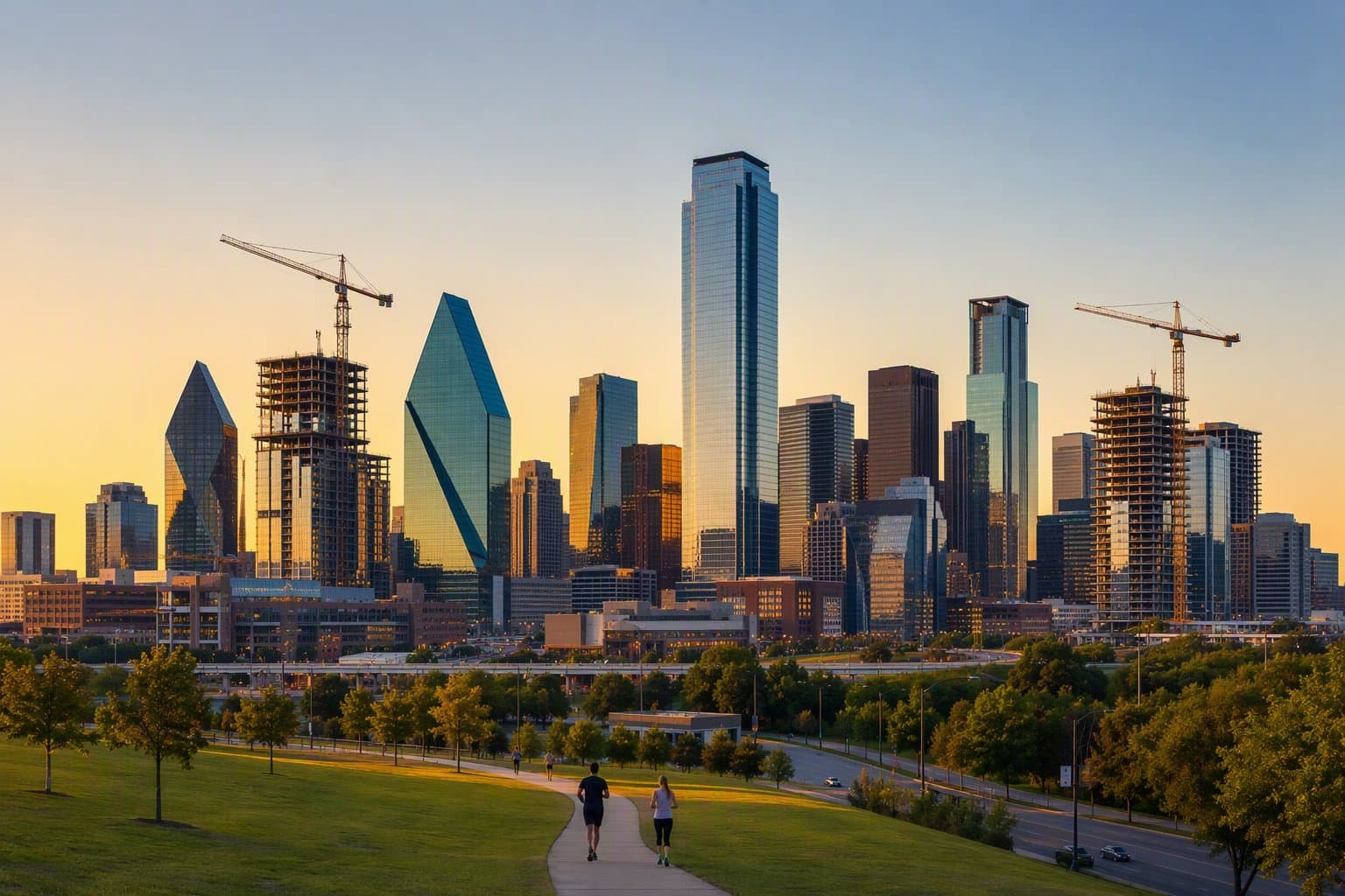 Dallas skyline development - illustration, Jake Team LLC