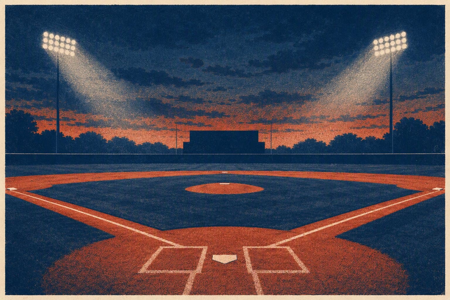 late-inning tension - illustration, Jake Team LLC