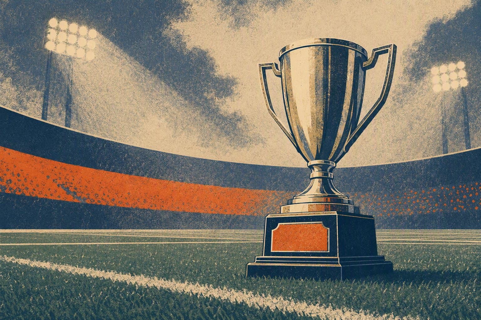 collegiate football victory - illustration, Jake Team LLC
