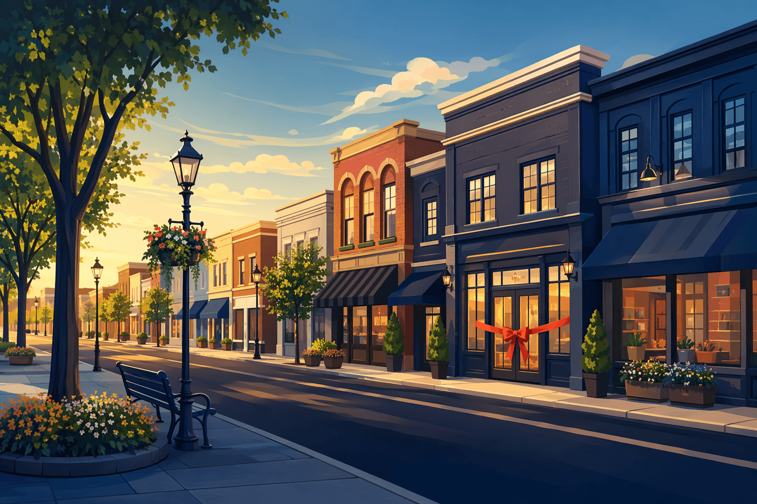 Main Street Reopens - illustration, Jake Team LLC
