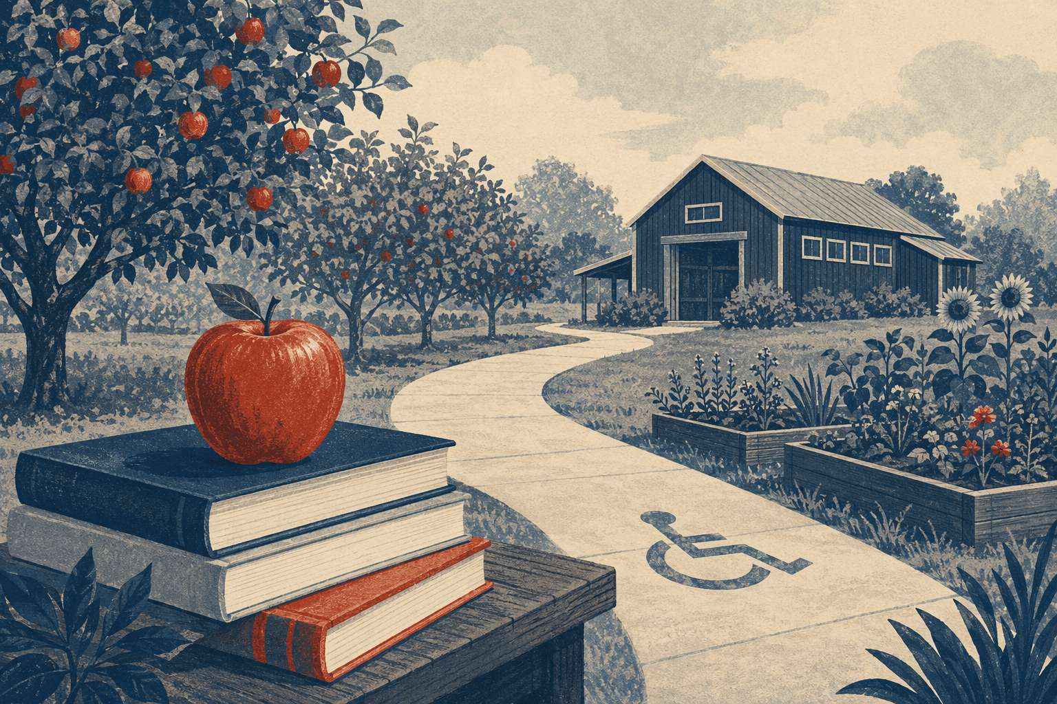 Outdoor Learning - illustration, Jake Team LLC