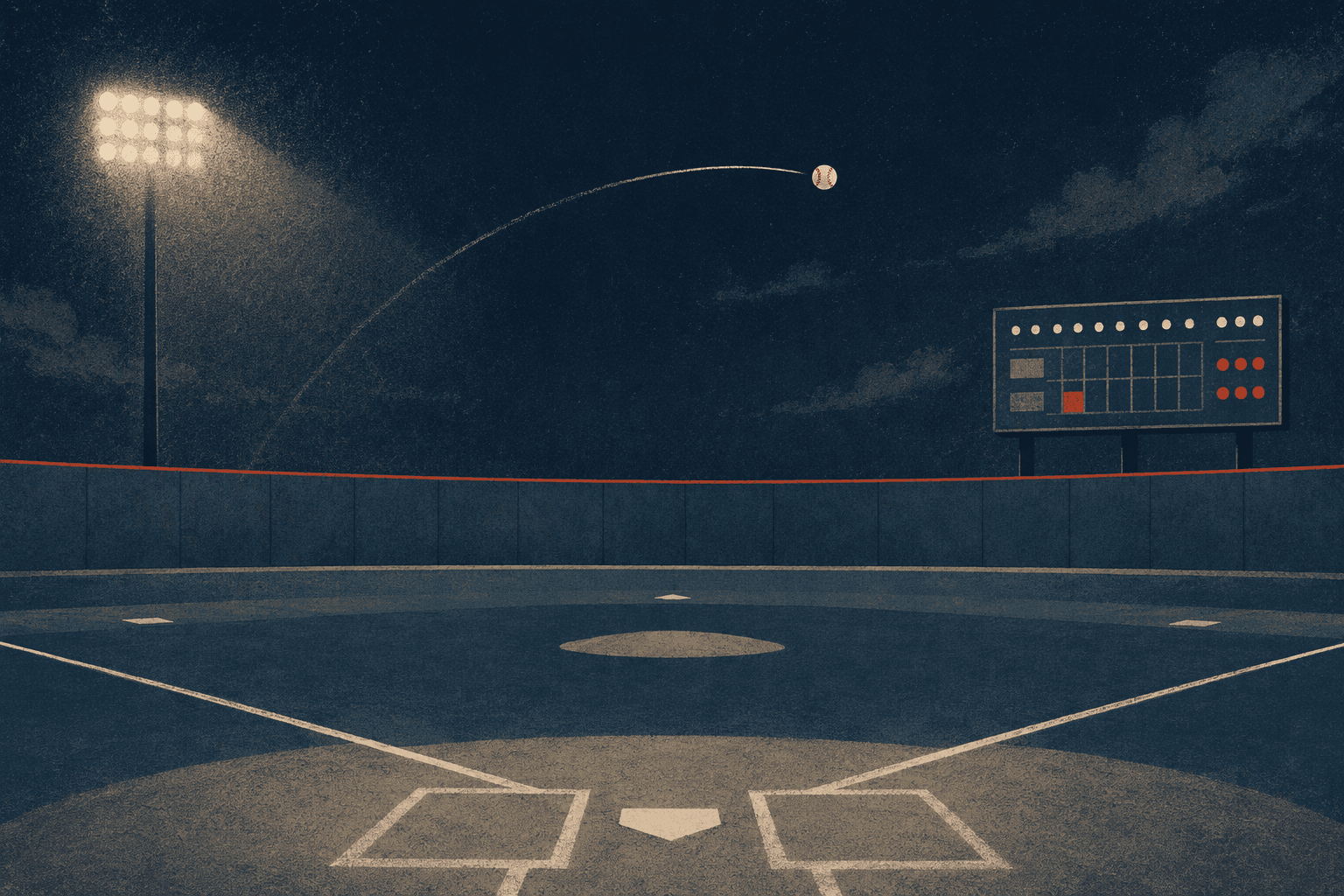 Extra-inning homer - illustration, Jake Team LLC