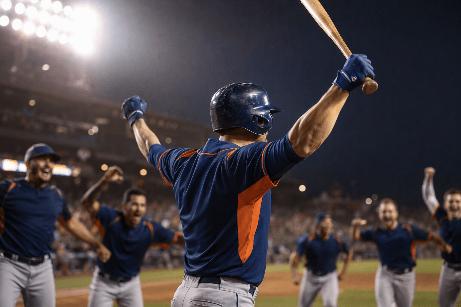 Baseball victory celebration - illustration, Jake Team LLC