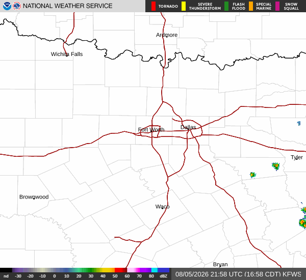 National Weather Service radar for North Texas (KFWS)